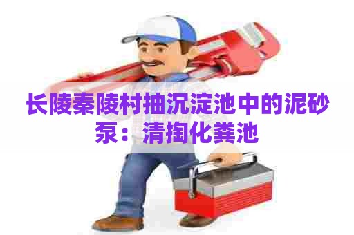 长陵秦陵村抽沉淀池中的泥砂泵：清掏化粪池