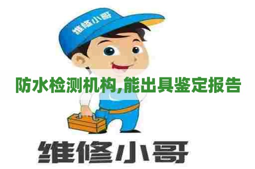 防水检测机构,能出具鉴定报告