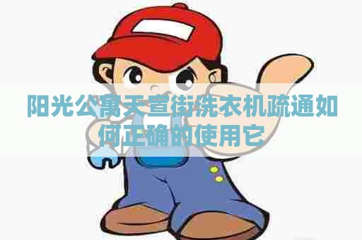 阳光公寓天宣街洗衣机疏通如何正确的使用它