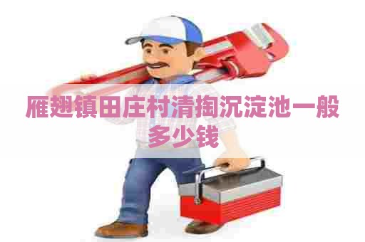 雁翅镇田庄村清掏沉淀池一般多少钱 雁翅镇田庄村清掏沉淀池一般多少钱