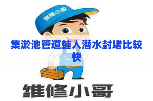集淤池管道蛙人潜水封堵比较快