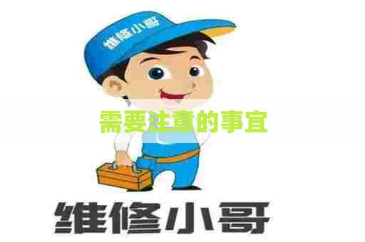 需要注意的事宜