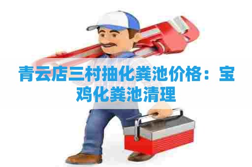 青云店三村抽化粪池价格：宝鸡化粪池清理