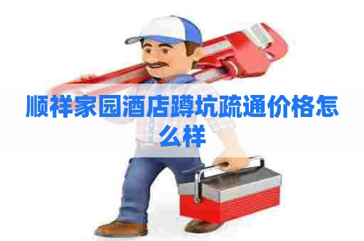 顺祥家园酒店蹲坑疏通价格怎么样