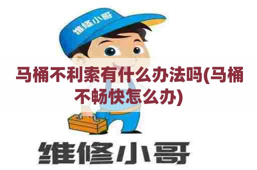 马桶不利索有什么办法吗(马桶不畅快怎么办)