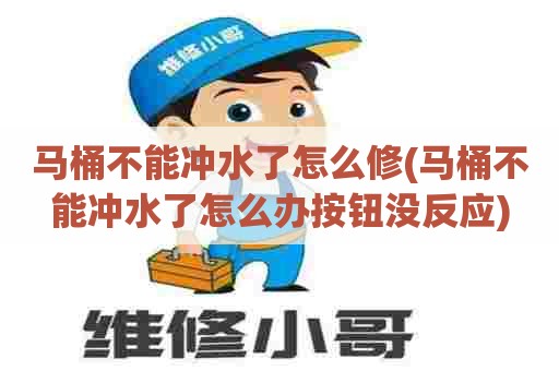 马桶不能冲水了怎么修(马桶不能冲水了怎么办按钮没反应)