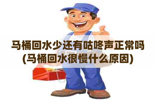 马桶回水少还有咕咚声正常吗(马桶回水很慢什么原因)