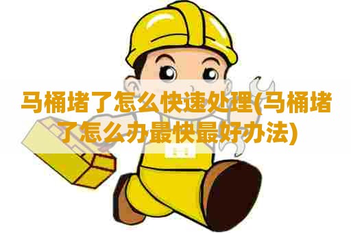 马桶堵了怎么快速处理(马桶堵了怎么办最快最好办法)