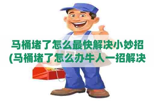 马桶堵了怎么最快解决小妙招(马桶堵了怎么办牛人一招解决) 马桶堵了怎么最快解决小妙招(马桶堵了怎么办牛人一招解决)