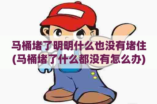 马桶堵了明明什么也没有堵住(马桶堵了什么都没有怎么办) 马桶堵了明明什么也没有堵住(马桶堵了什么都没有怎么办)