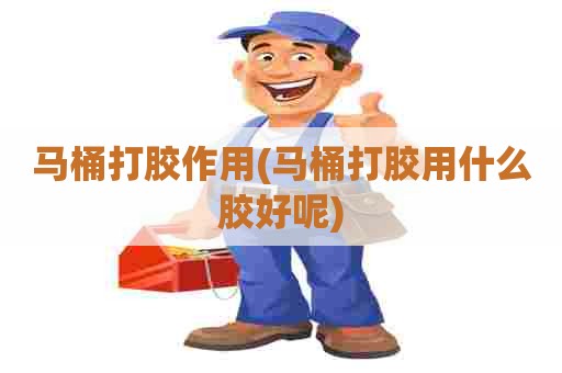 马桶打胶作用(马桶打胶用什么胶好呢)