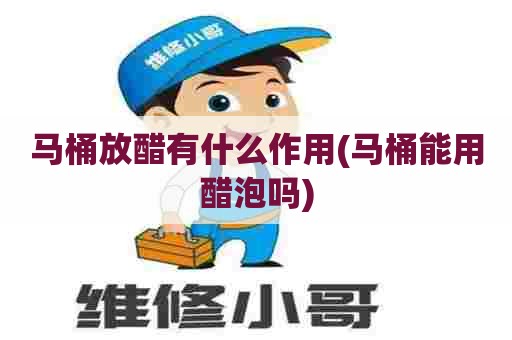 马桶放醋有什么作用(马桶能用醋泡吗)