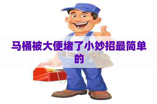 马桶被大便堵了小妙招最简单的