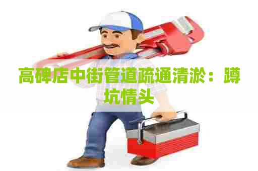 高碑店中街管道疏通清淤:蹲坑情头 高碑店中街管道疏通清淤:蹲坑情头