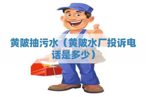 黄陂抽污水（黄陂水厂投诉电话是多少）