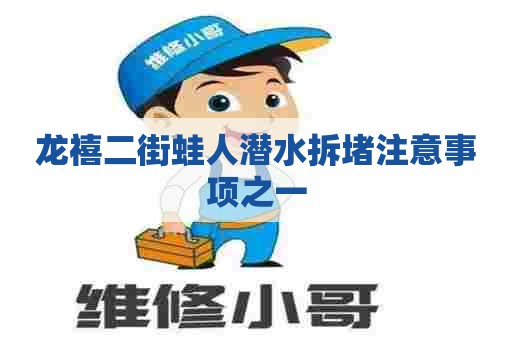 龙禧二街蛙人潜水拆堵注意事项之一