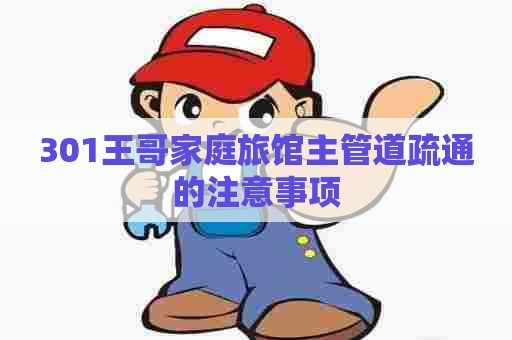 301王哥家庭旅馆主管道疏通的注意事项
