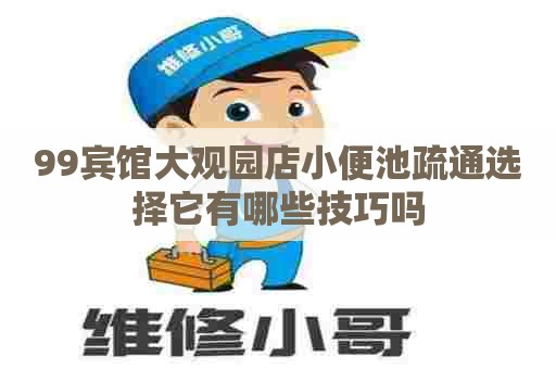 99宾馆大观园店小便池疏通选择它有哪些技巧吗