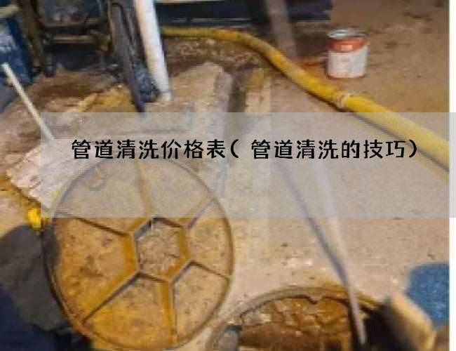 管道清洗价格表(管道清洗的技巧) 管道清洗价格表(管道清洗的技巧)