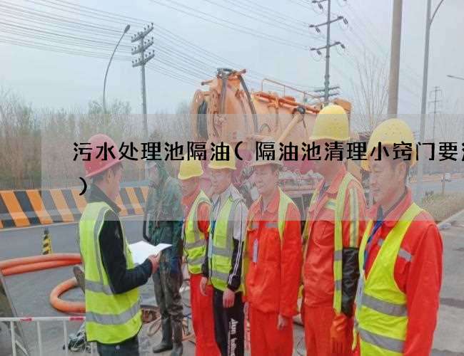 污水处理池隔油(隔油池清理小窍门要注意) 污水处理池隔油(隔油池清理小窍门要注意)
