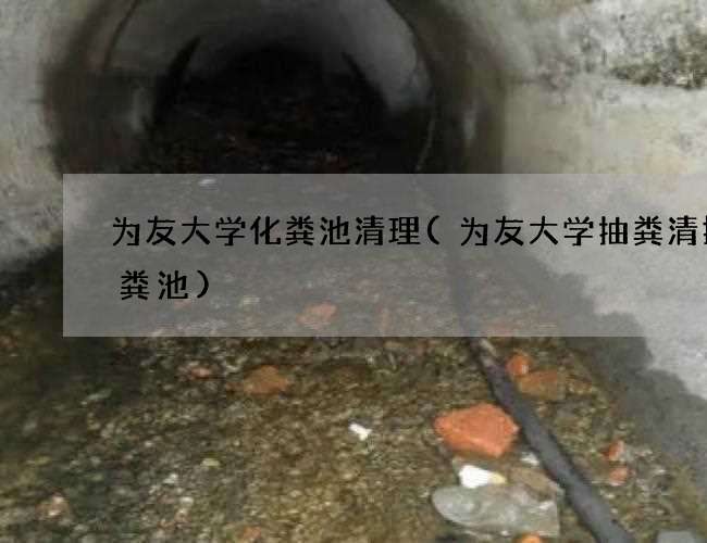 为友大学化粪池清理(为友大学抽粪清掏化粪池)