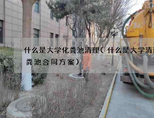 什么是大学化粪池清理(什么是大学清理化粪池合同方案)
