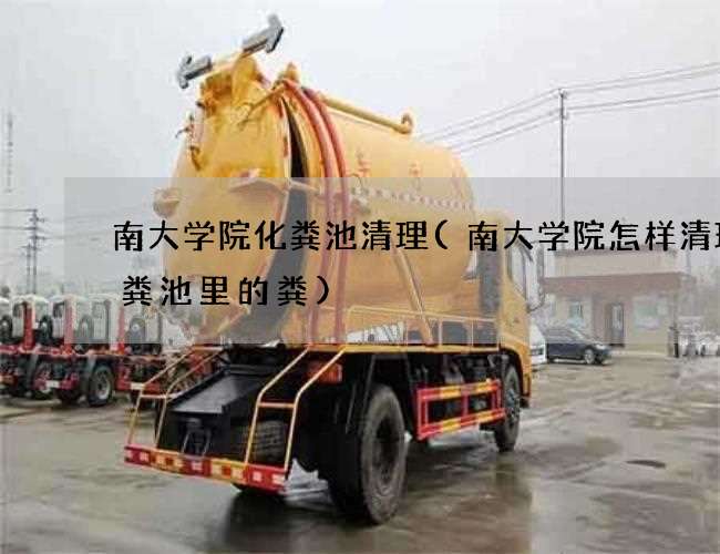 南大学院化粪池清理(南大学院怎样清理化粪池里的粪)