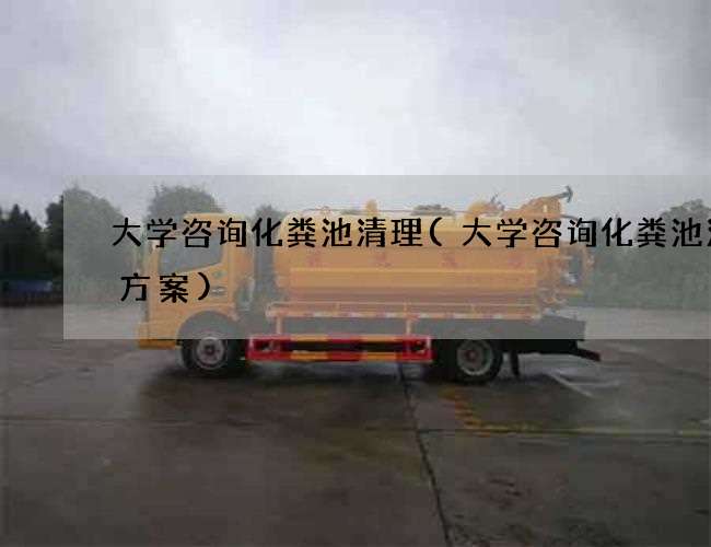 大学咨询化粪池清理(大学咨询化粪池清理方案)