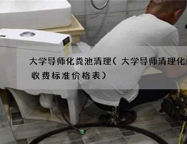 大学导师化粪池清理(大学导师清理化粪池收费标准价格表)