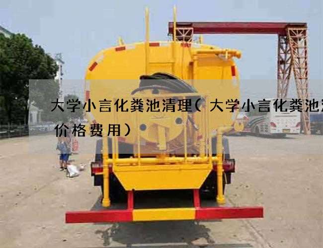 大学小言化粪池清理(大学小言化粪池清理价格费用)