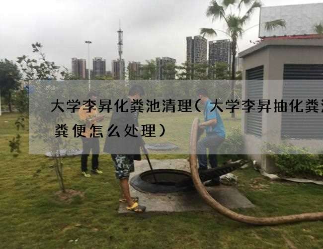 大学李昇化粪池清理(大学李昇抽化粪池的粪便怎么处理)