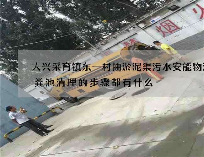 大兴采育镇东一村抽淤泥渠污水安能物流化粪池清理的步骤都有什么 大兴采育镇东一村抽淤泥渠污水安能物流化粪池清理的步骤都有什么