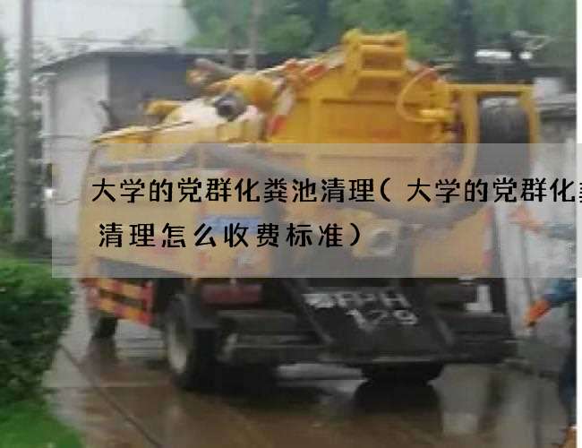 大学的党群化粪池清理(大学的党群化粪池清理怎么收费标准)