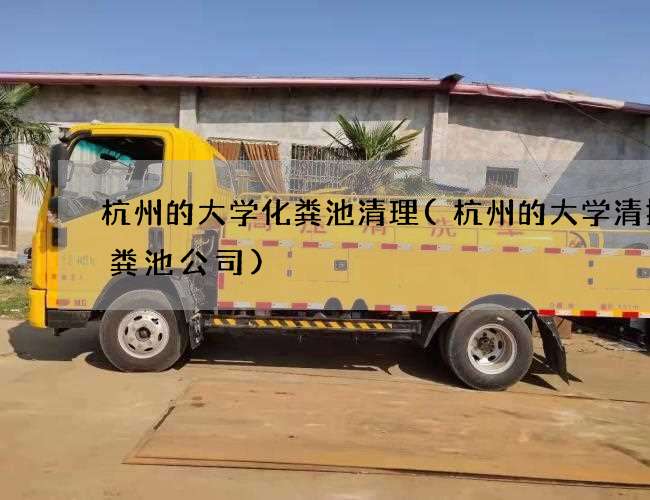 杭州的大学化粪池清理(杭州的大学清掏化粪池公司)