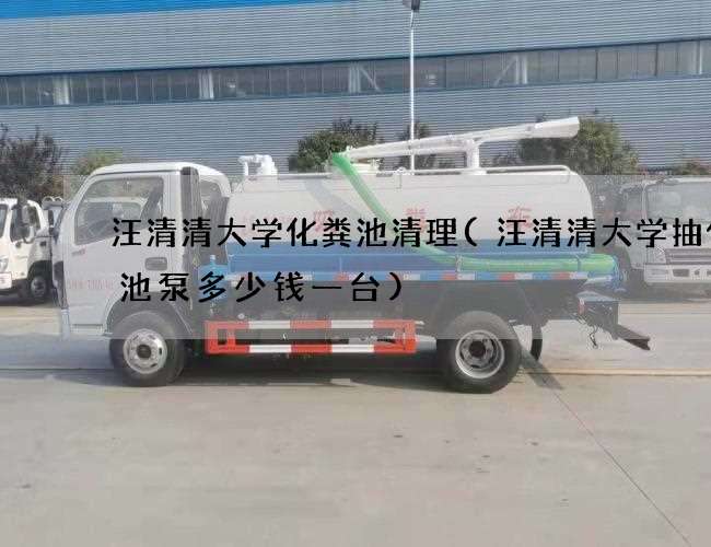 汪清清大学化粪池清理(汪清清大学抽化粪池泵多少钱一台)