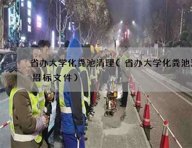 省办大学化粪池清理(省办大学化粪池清掏招标文件)