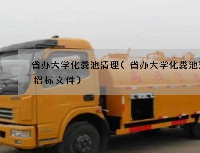 省办大学化粪池清理(省办大学化粪池清掏招标文件)