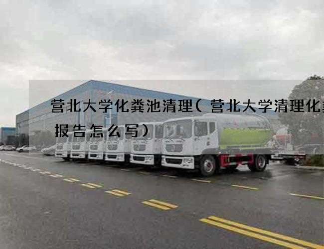 营北大学化粪池清理(营北大学清理化粪池报告怎么写)