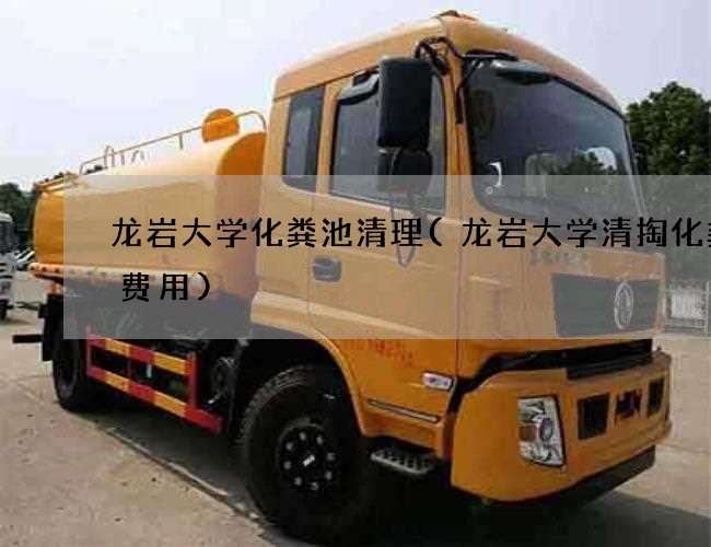 龙岩大学化粪池清理(龙岩大学清掏化粪池费用)