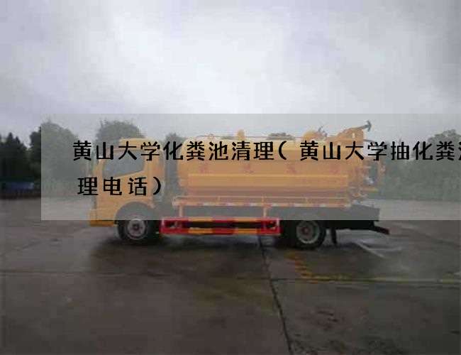 黄山大学化粪池清理(黄山大学抽化粪池清理电话)