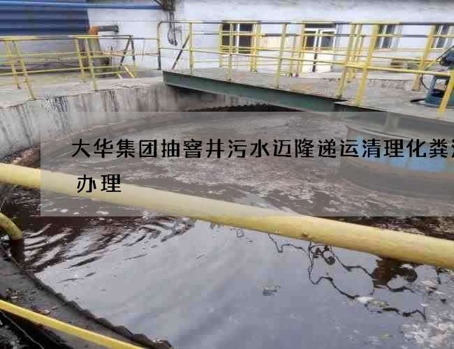 大华集团抽窨井污水迈隆递运清理化粪池证办理