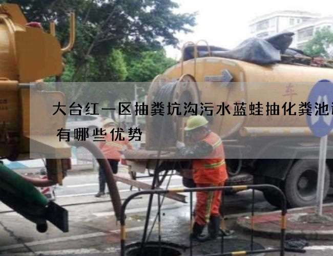 大台红一区抽粪坑沟污水蓝蛙抽化粪池选择有哪些优势
