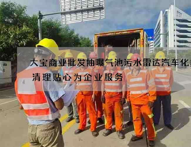 大宝商业批发抽曝气池污水雷达汽车化粪池清理贴心为企业服务