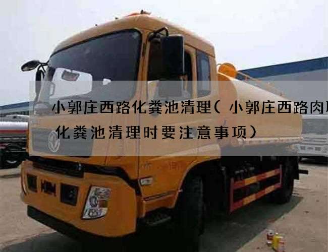 小郭庄西路化粪池清理(小郭庄西路肉联厂化粪池清理时要注意事项) 小郭庄西路化粪池清理(小郭庄西路肉联厂化粪池清理时要注意事项)