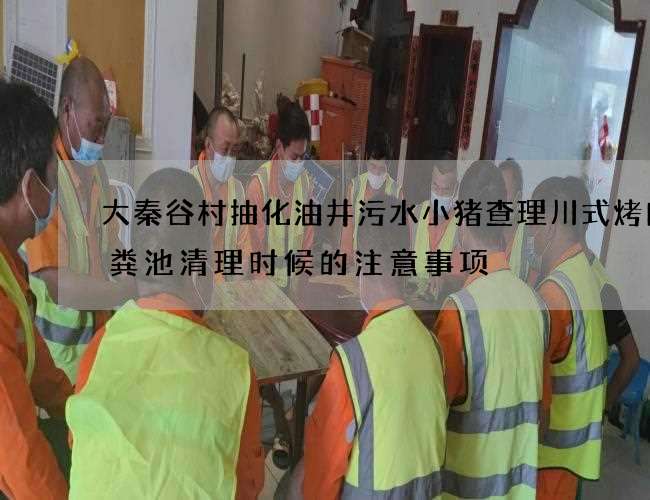 大秦谷村抽化油井污水小猪查理川式烤肉化粪池清理时候的注意事项