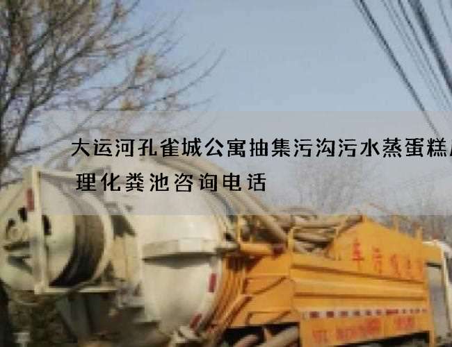大运河孔雀城公寓抽集污沟污水蒸蛋糕厂清理化粪池咨询电话 大运河孔雀城公寓抽集污沟污水蒸蛋糕厂清理化粪池咨询电话