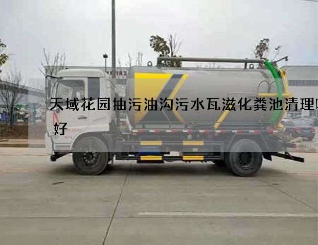 天域花园抽污油沟污水瓦滋化粪池清理哪家好