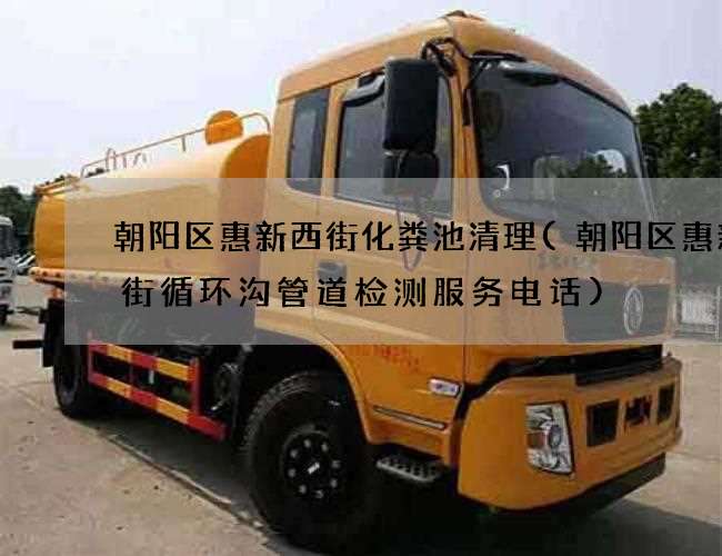 朝阳区惠新西街化粪池清理(朝阳区惠新西街循环沟管道检测服务电话)