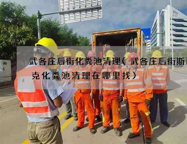 武各庄后街化粪池清理(武各庄后街斯达泰克化粪池清理在哪里找)