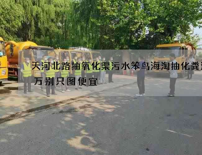 天河北路抽氧化渠污水笨鸟海淘抽化粪池千万别只图便宜